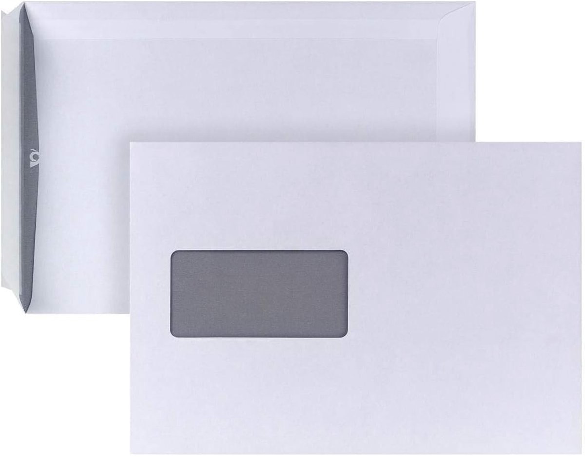 Enveloppen C5 - Wit - 229 x 162 mm - Zelfklevende Verzendzakken met Venster - Voor Correspondentie en Zakelijke Post