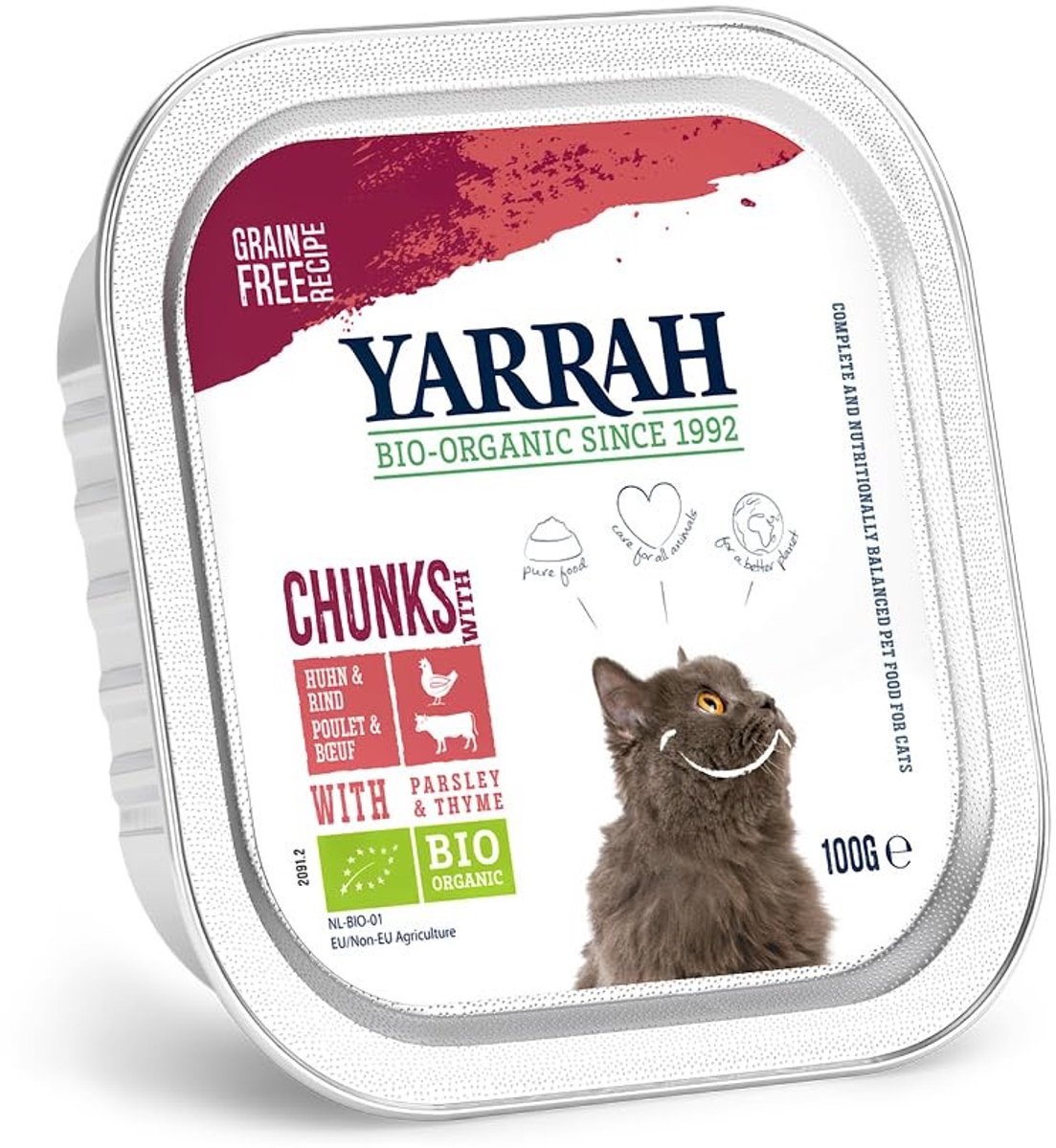Solidchoice - Biologisch Rundvlees Kattenvoer in Broodjes met Cichorei