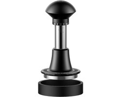zeroHero - Sword Press Adjust Tamper - Black - Zwart - 58.5mm - met base/houder - Verstelbare, gekalibreerde espressotamper - self-levelling - hoorbare klik bij ingestelde druk