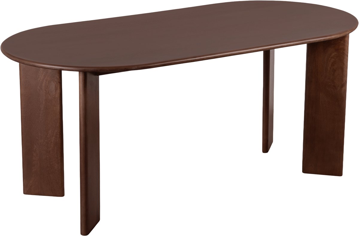 Lewis & Loft Eettafel Lila - Ovaal - 180 x 90 cm - FSC®-gecertificeerd mangohout - Bruin
