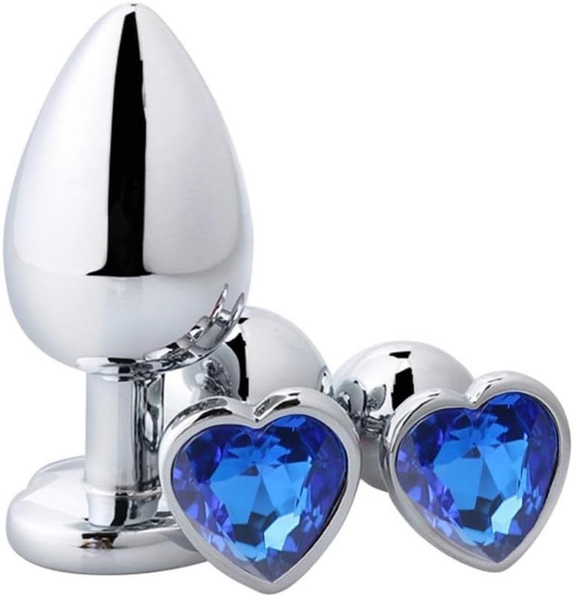 Solidchoice - Compact Set met Hartvormige Edelsteen - Gift voor Stellen