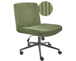 GEDDES - Bureaustoel - Groen - Corduroy