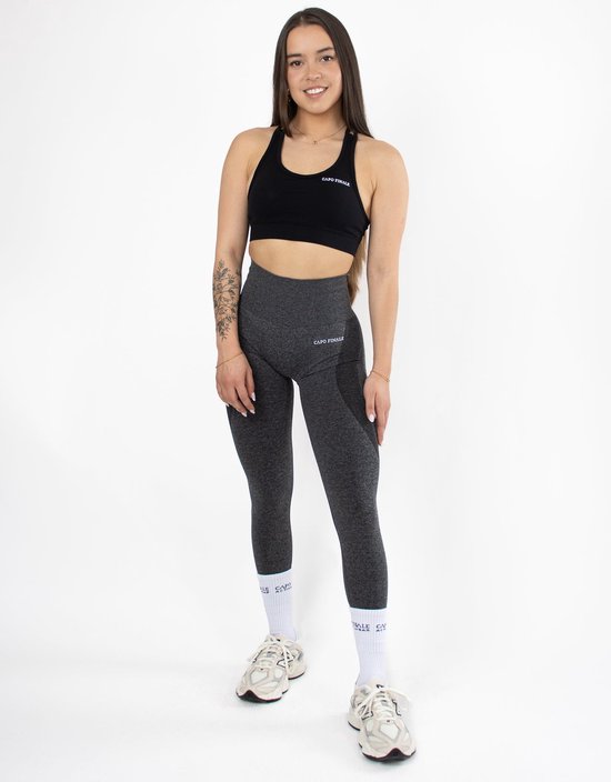 Modesty High-Waist Legging - CAPO FINALE - Leggings - XL - Kleur Groen - Sportkleding - Activewear - Gymkleding - Fitnesskleding - Sportoutfit - Fitness - Hardlopen - Crossfit - Yoga - Pilates - Krachttraining — afbeelding 2
