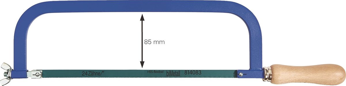 Metaalzaagbeugel blad-L.300mm 24 Z./inch H-heft pulv.TECWERK