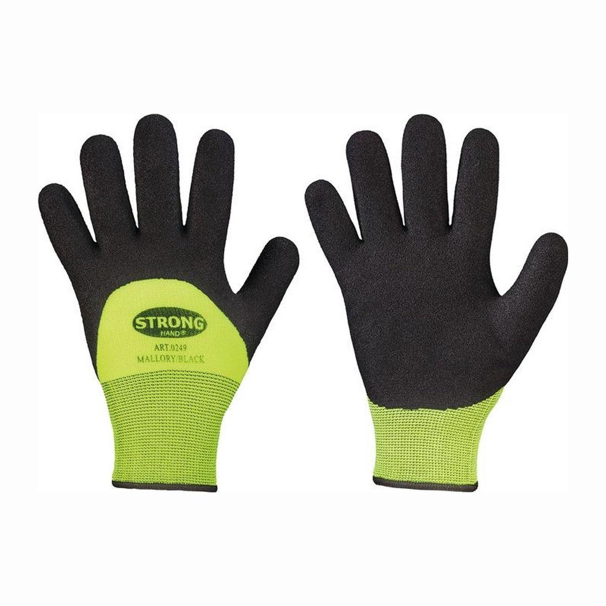 STRONGHAND Koudebestendige handschoenen Mallory / Black zwart / geel EN 388 EN 511 PBM II Maat 8 - 0249-08H