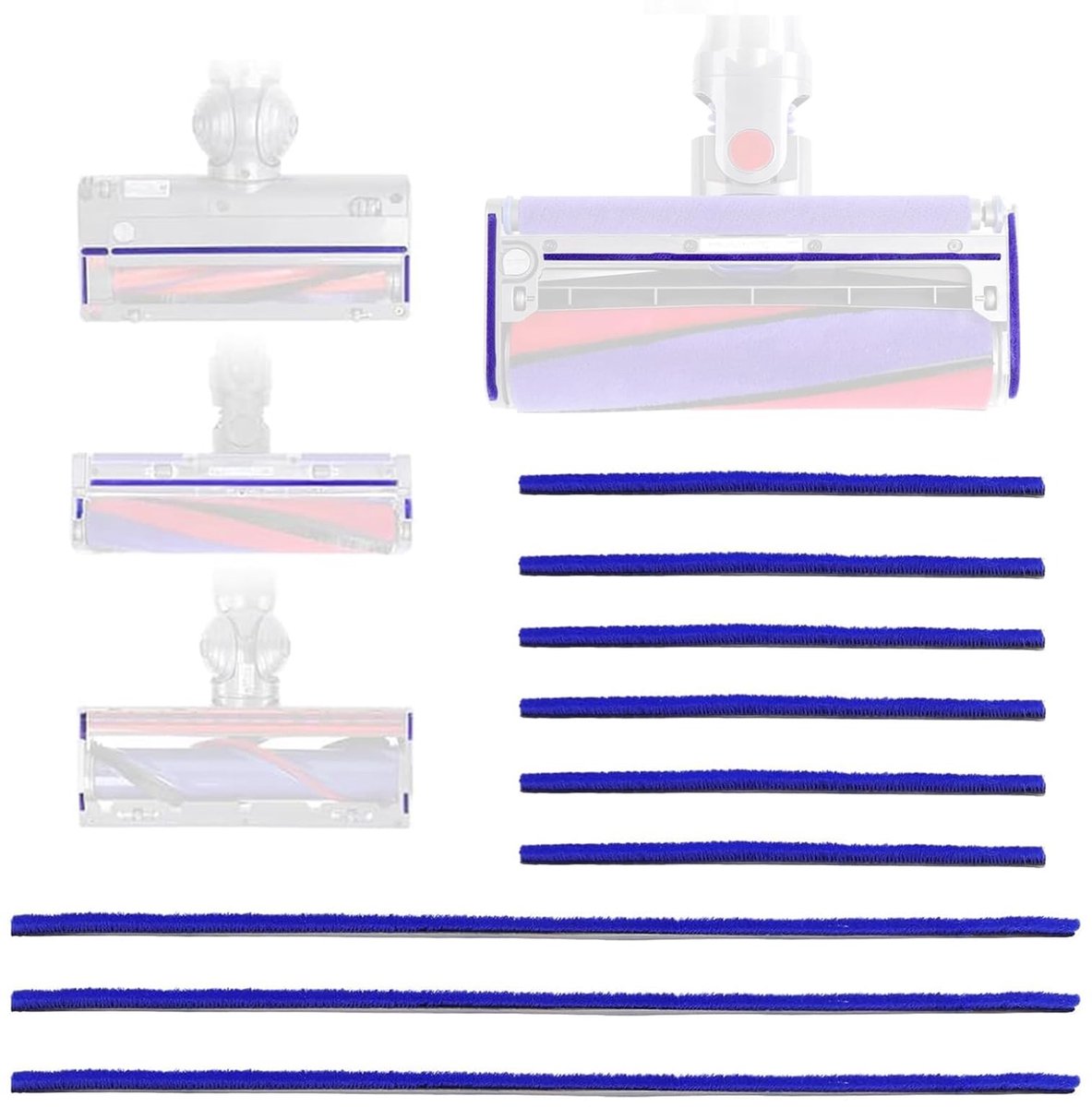 Solidchoice - Zachte Pluche Strips voor Stofzuiger, Set van 9 Stuks