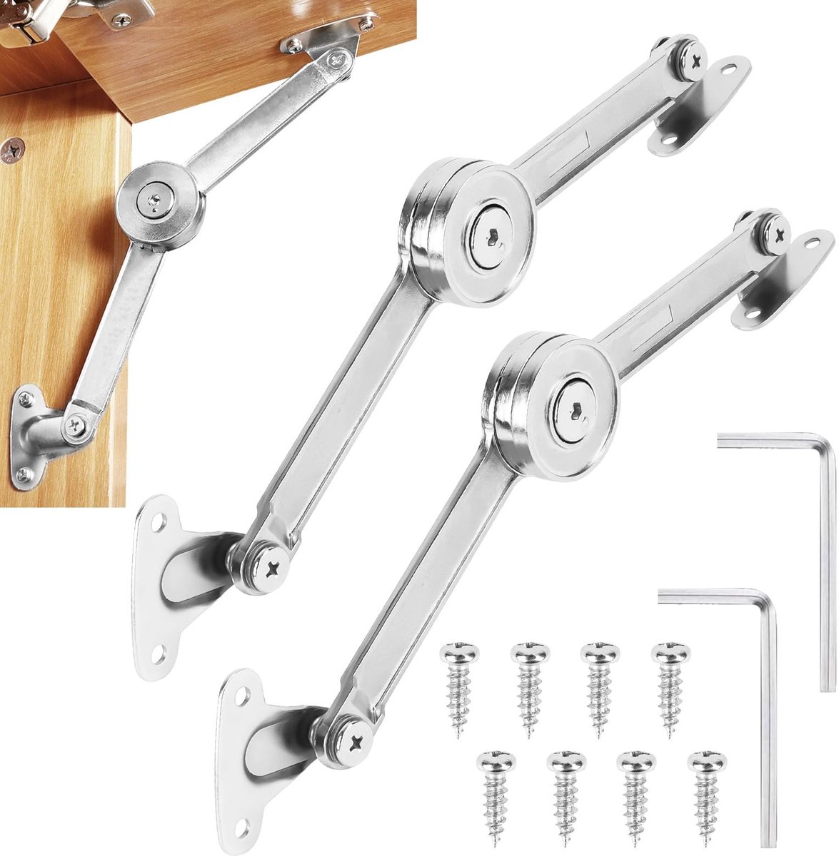Solidchoice - Set van 2 Softclose Dekselsteunscharnieren