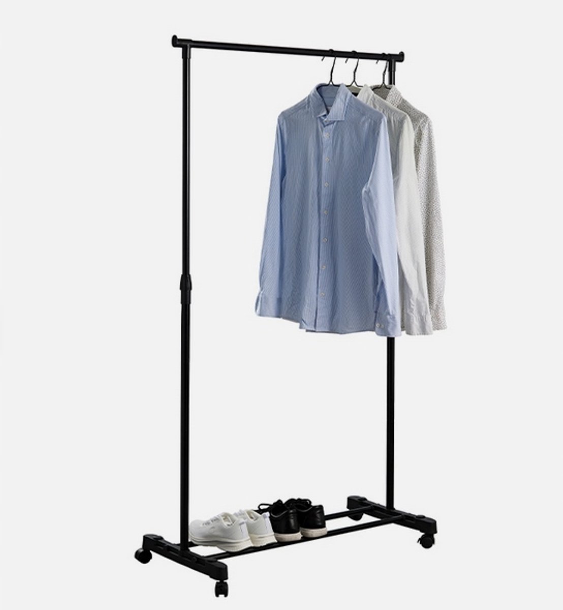 DAY Verstelbaar Kledingrek op Wielen - 81x42x100-170cm Zwart