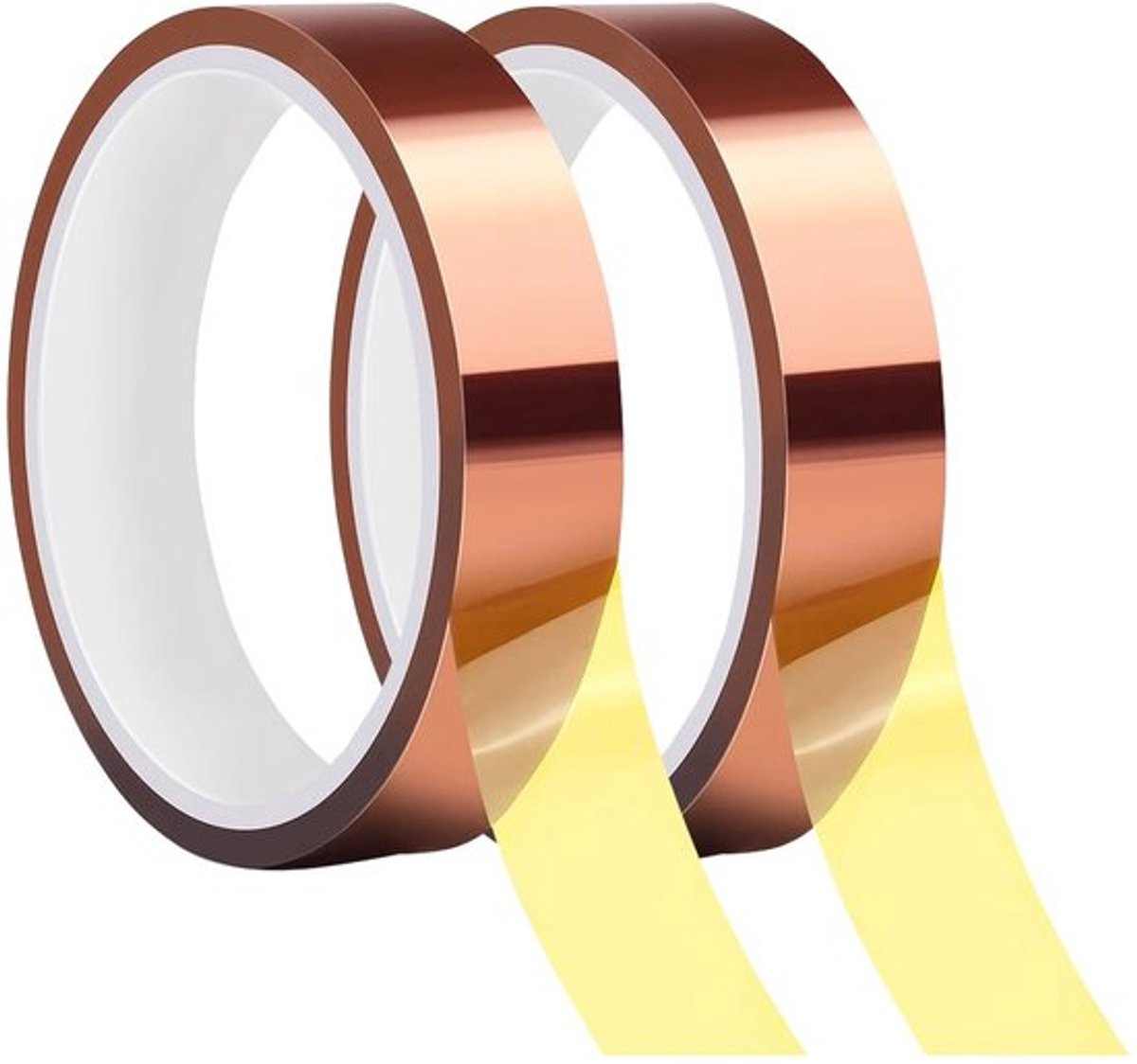 2 Rollen Kapton Tape 20mm x 33m - Hittebestendige Lijmtape voor Elektronische Circuits, Warmteoverdracht en Hoge Temperatuur Toepassingen