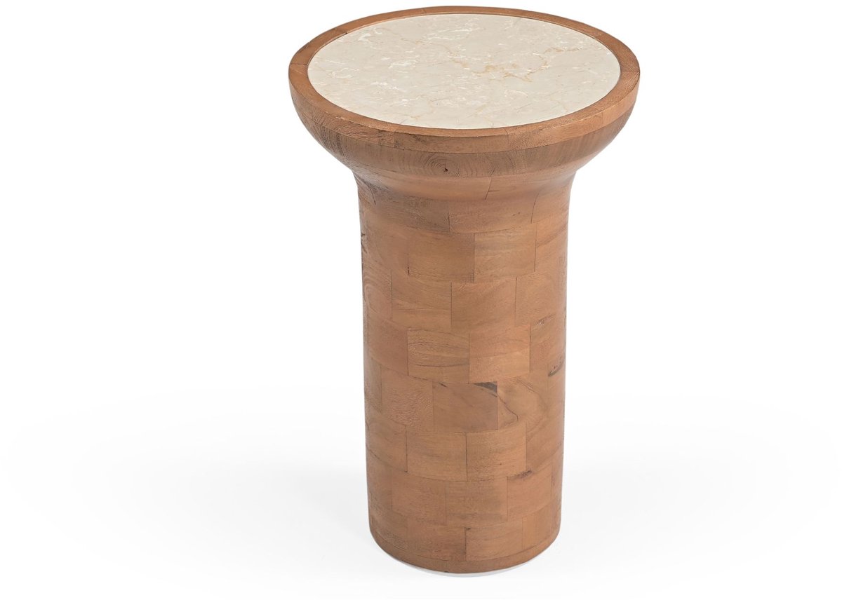 Starfurn Bijzettafel Zoë Bruin Marmer 33 cm