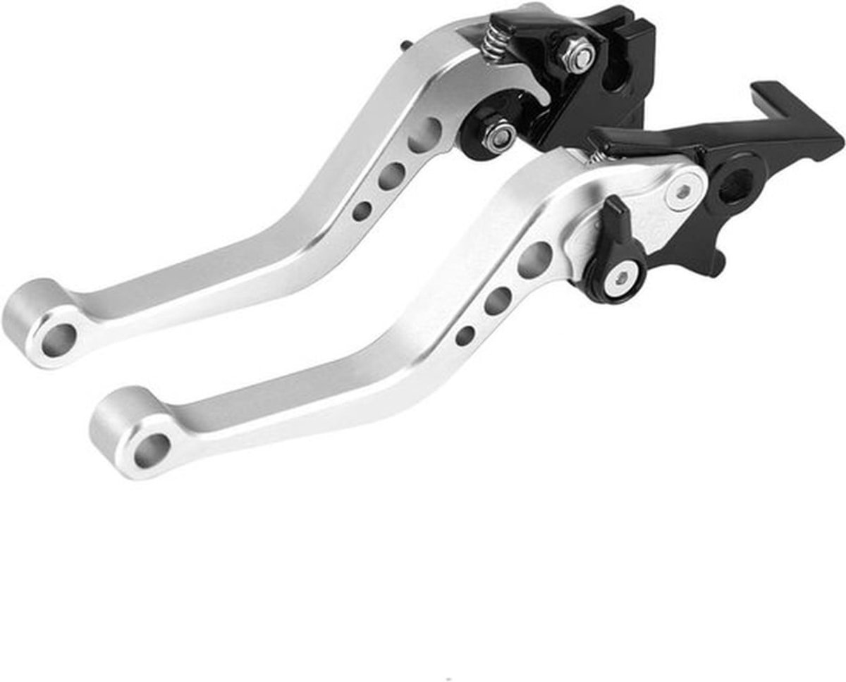 CNC Aluminium Koppeling en Remhendel Set 22mm voor Motorfietsen - Universele Koppeling en Remhendels in Zilver