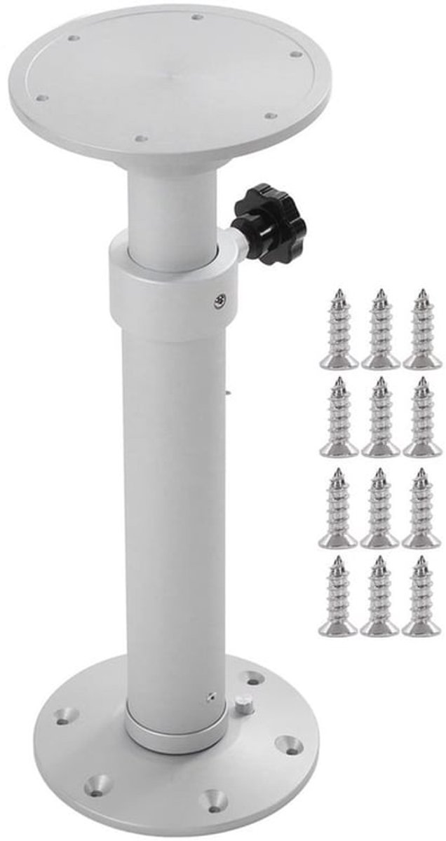 Lijststeun Verstelbaar - Tafelonderstel Aluminiumlegering - Corrosiebestendig - 2 Staphoogten - Eenvoudig te Monteren - Geschikt voor Balkons/Boten - Tafelpoot
