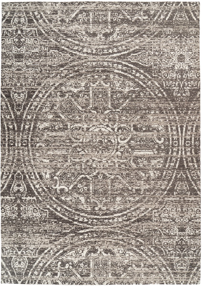 Padiro laagpolig vloerkleed 120 x 170 cm - grijs - oosters vintage patroon - geschikt voor vloerverwarming - van polyester
