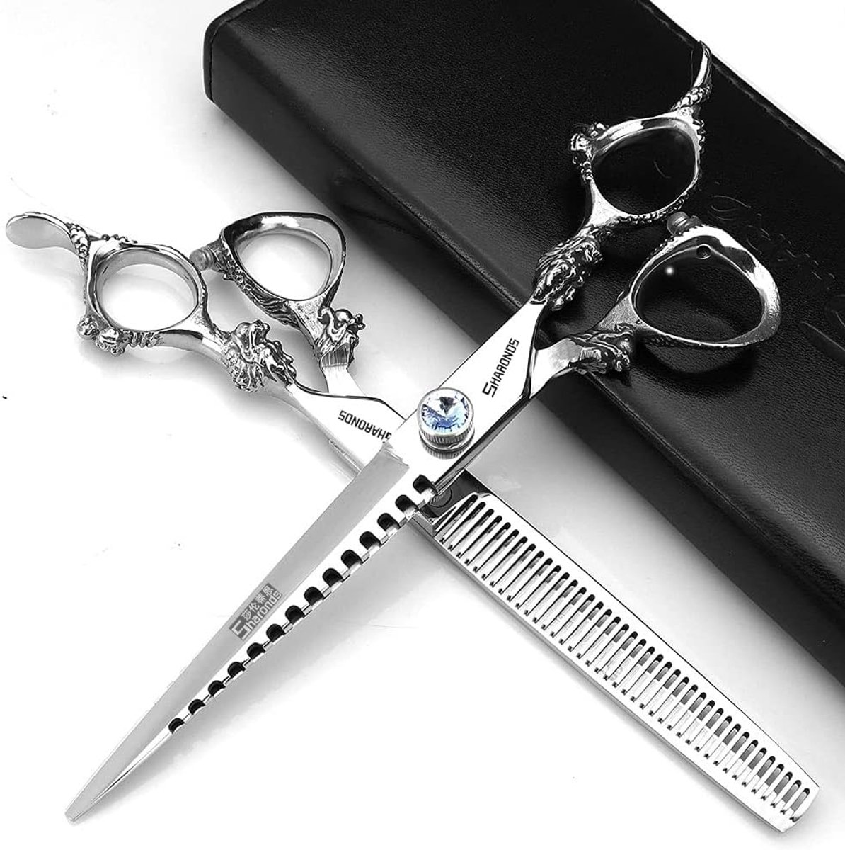 6/6.5/7/8" Professional Hair Trimmer Japan 440C Jewelry Scissors (7 inch 2 pieces) - ShopVlot