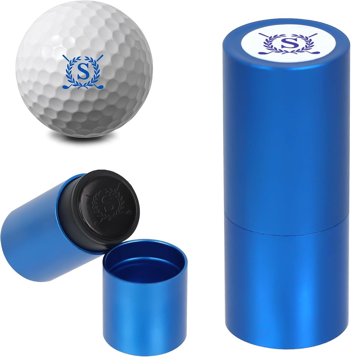 LACGO Golf Ball Stamp, Golf Ball Stamp, Reusable Self-inking Golf Ball Stamp Marker to Identify Golf Balls, Golf Gifts - ShopVlot