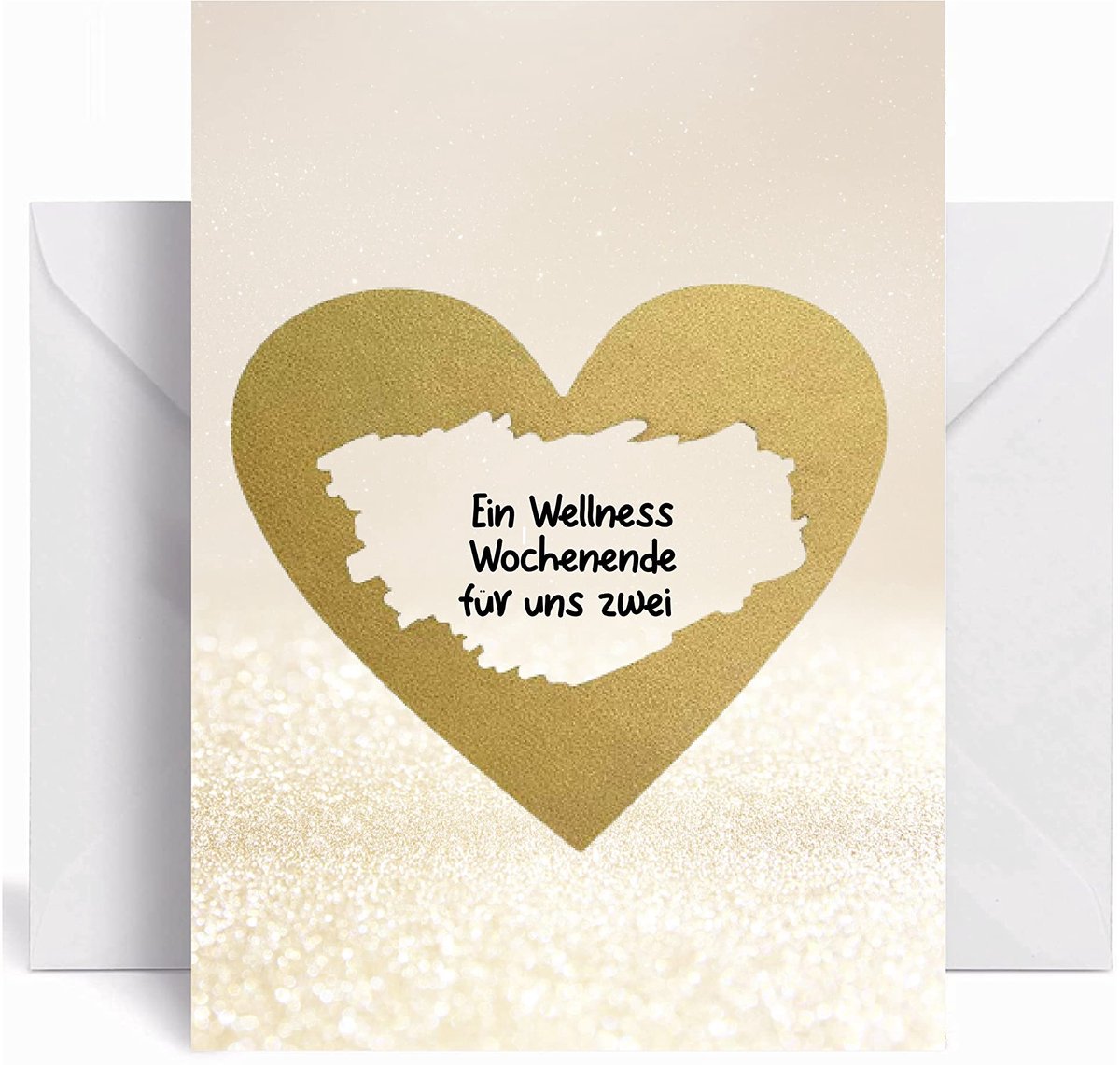 The Life Barn cadeaubon kraskaart luxe met envelop om zelf te beschrijven voor eigen tekst goud - ShopVlot