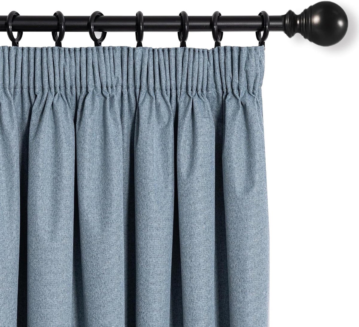 MYSKY HOME Blackout Curtains with Ruffle Tape Opaque Thermal Insulated Curtains Set of 2 Blackout Coating Sun - ShopVlot