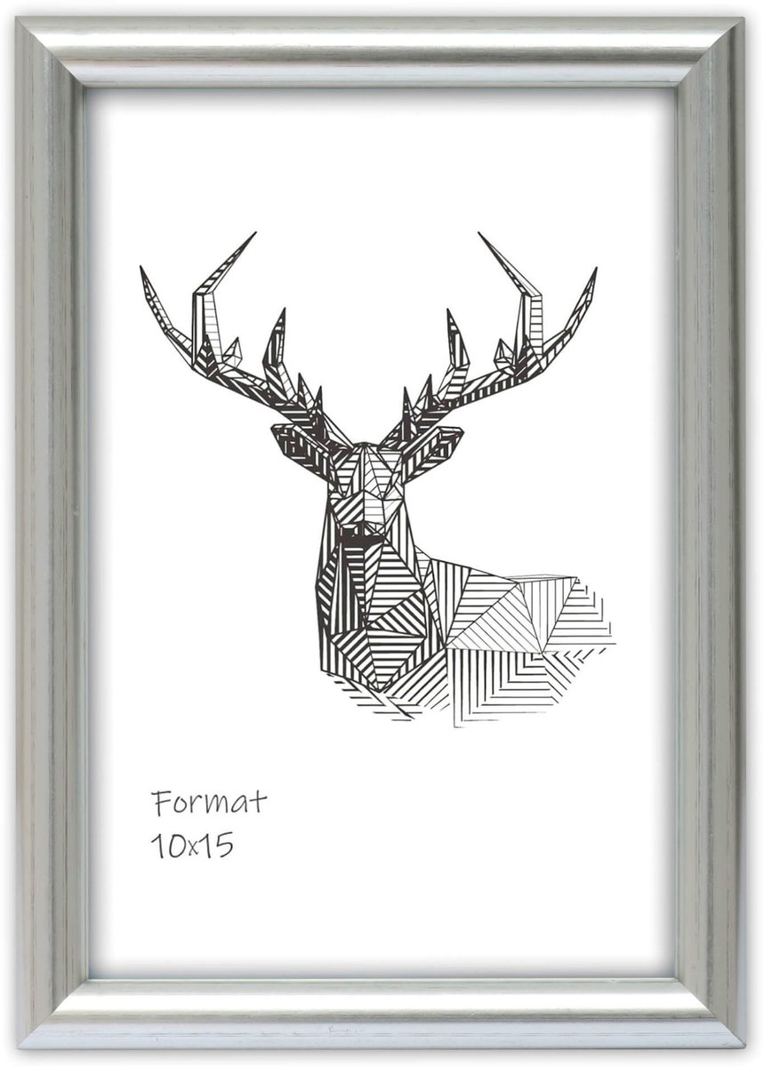 Houten Fotolijst Zilver 24x30 cm - Modern & Strak