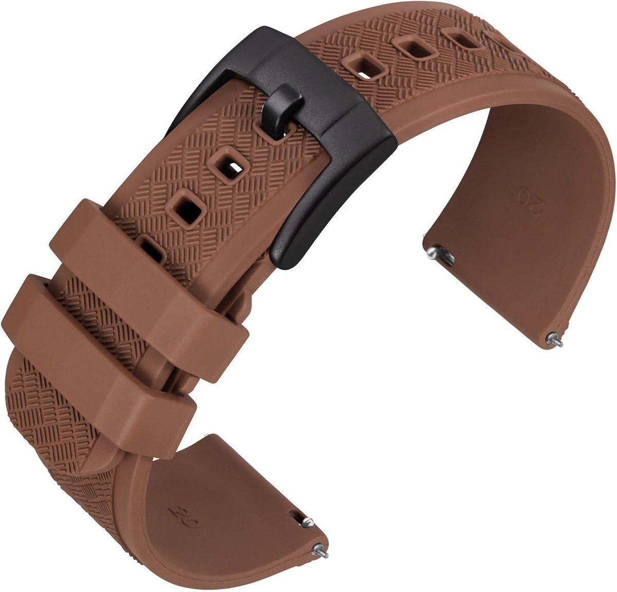 ANNEFIT 20 mm 22 mm Fluoro Rubber Watch Strap Quick Release Rubber Watch Band FKM for Men and Women - ShopVlot