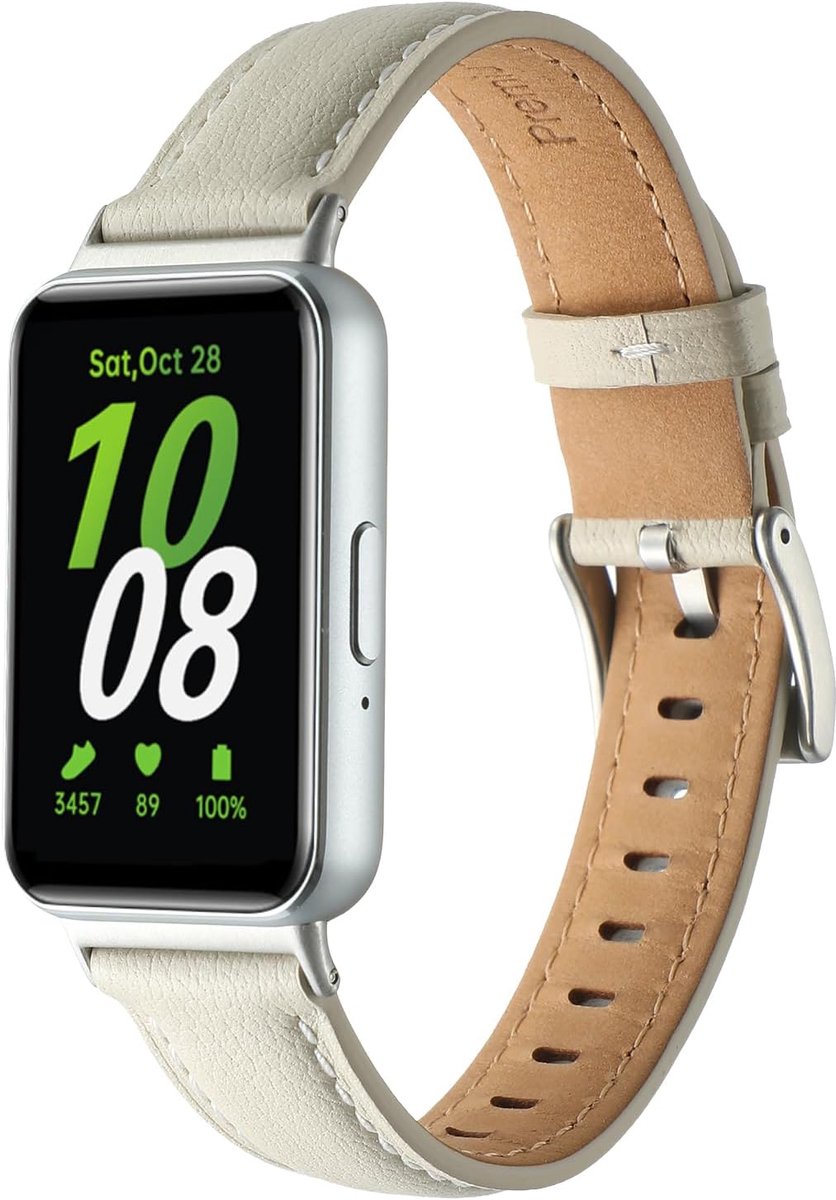 Straps Compatible with Samsung Galaxy Fit 3, Soft Leather Replacement Straps Adjustable Wristbands for Galaxy Fit3 - ShopVlot