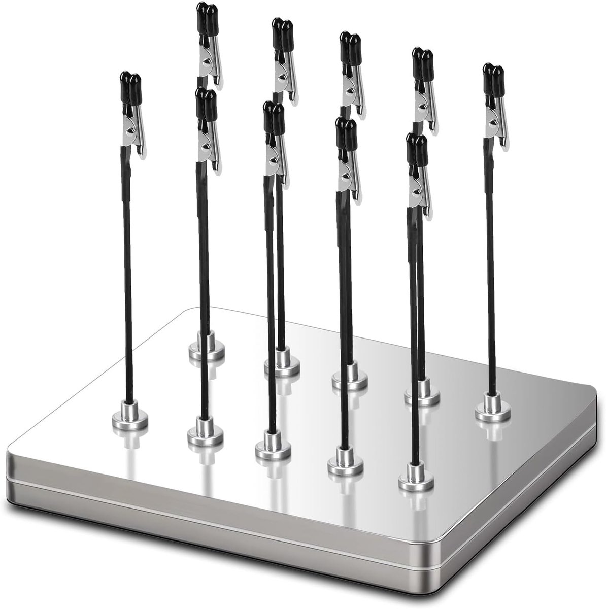 10 model building colours crocodile clips & 1 iron box as base. Flexible model building accessories with magnetic - ShopVlot