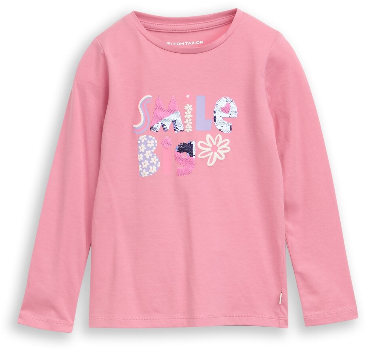 Tom Tailor - T-shirt met lange mouwen en omkeerbare pailletten - Maat 128/134 - smooth rose