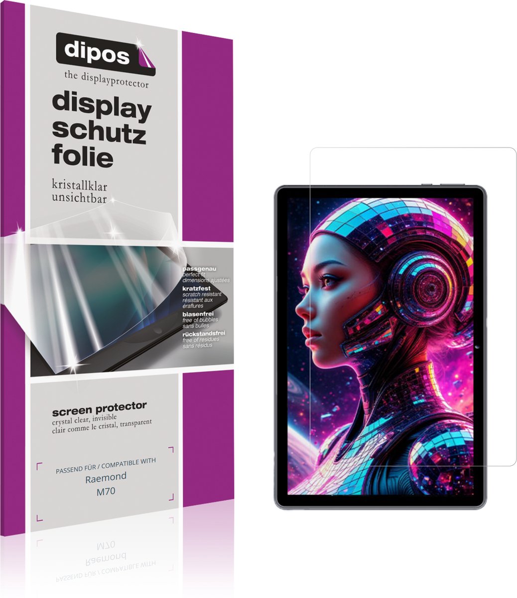 dipos – 2x Beschermfolie geschikt voor Raemond M70 | Krasbestendige & heldere Screenprotector Ultra-Thin