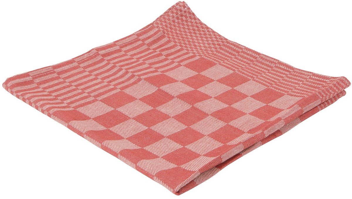 Theedoek Blok ChiaMo.nl Rood 70 x 70 cm