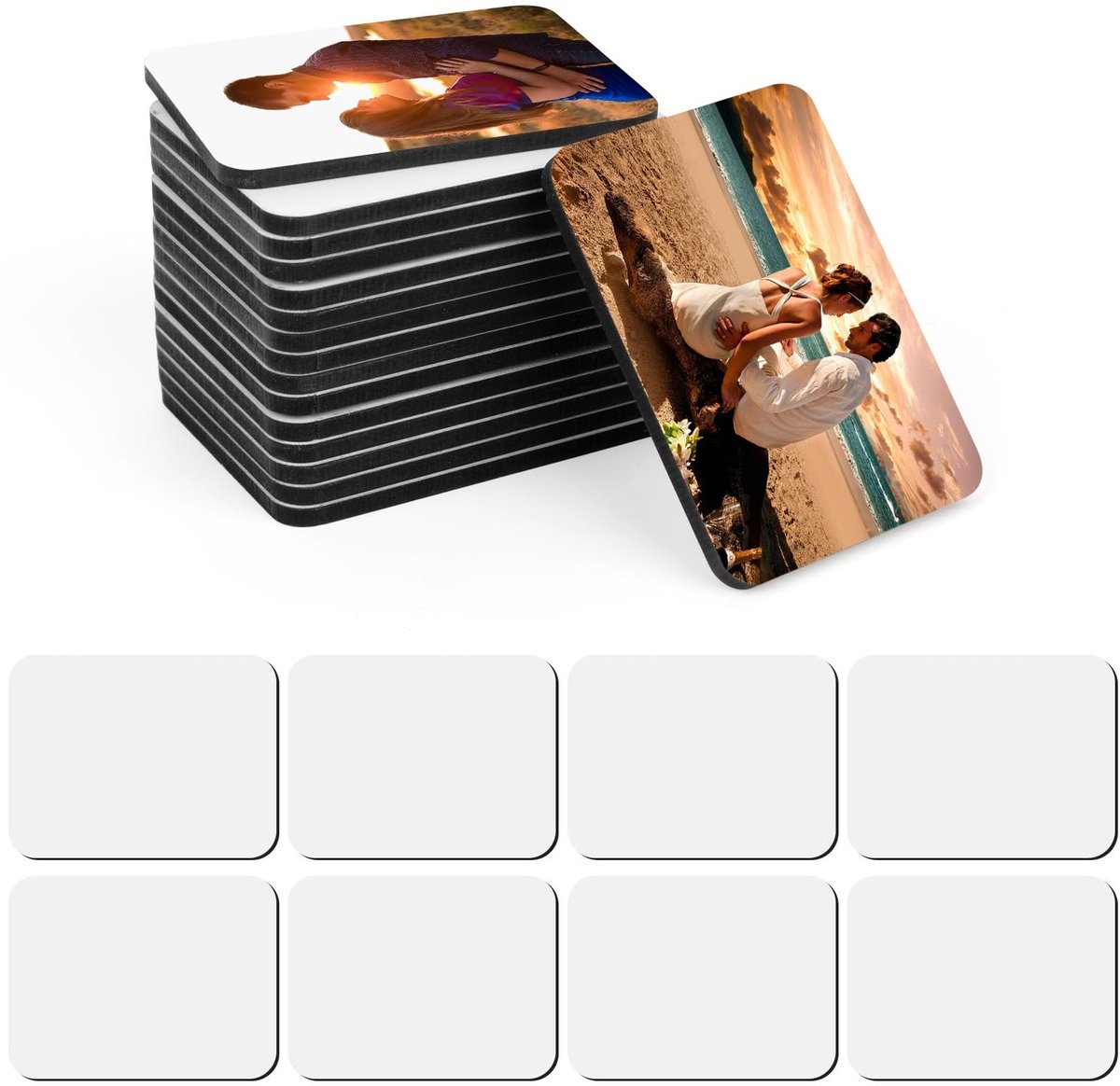 Solidchoice - Set van 16 Lege Sublimatie Koelkastmagneten