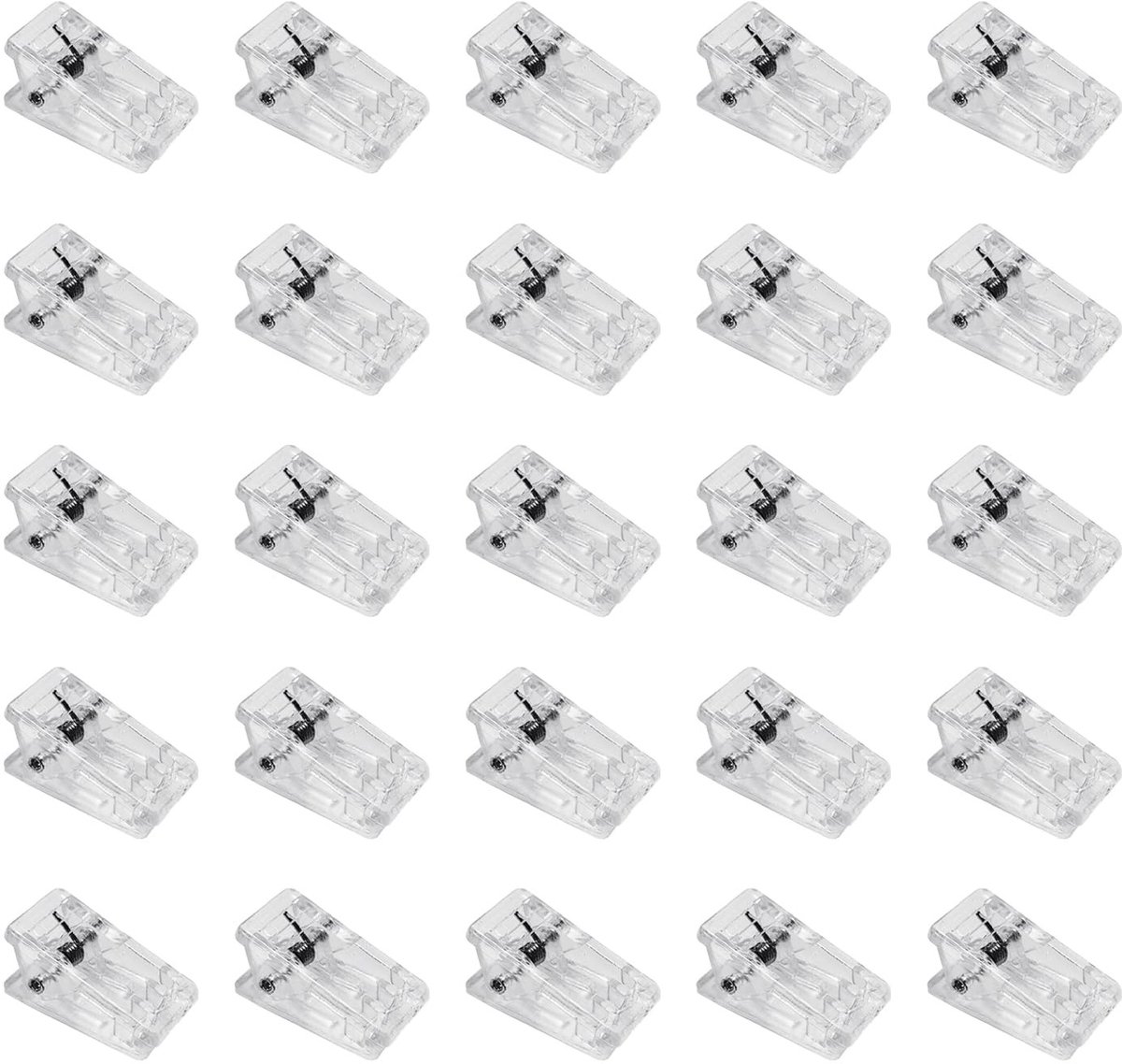 Solidchoice - Set van 25 Transparante Zelfklevende Clips