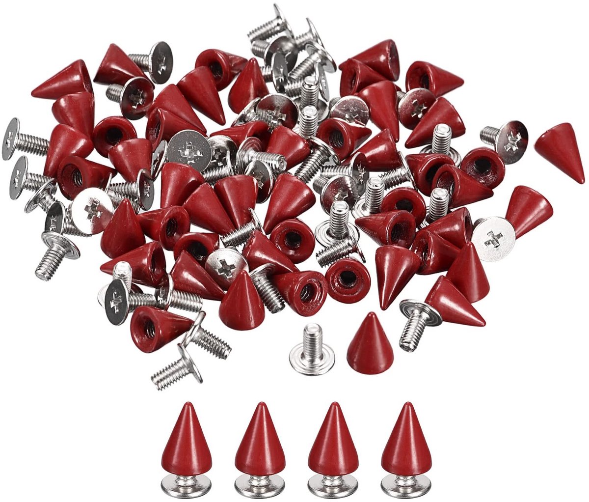 Solidchoice - 100 Sets Decoratieve Punk Nieten voor Kleding en Accessoires