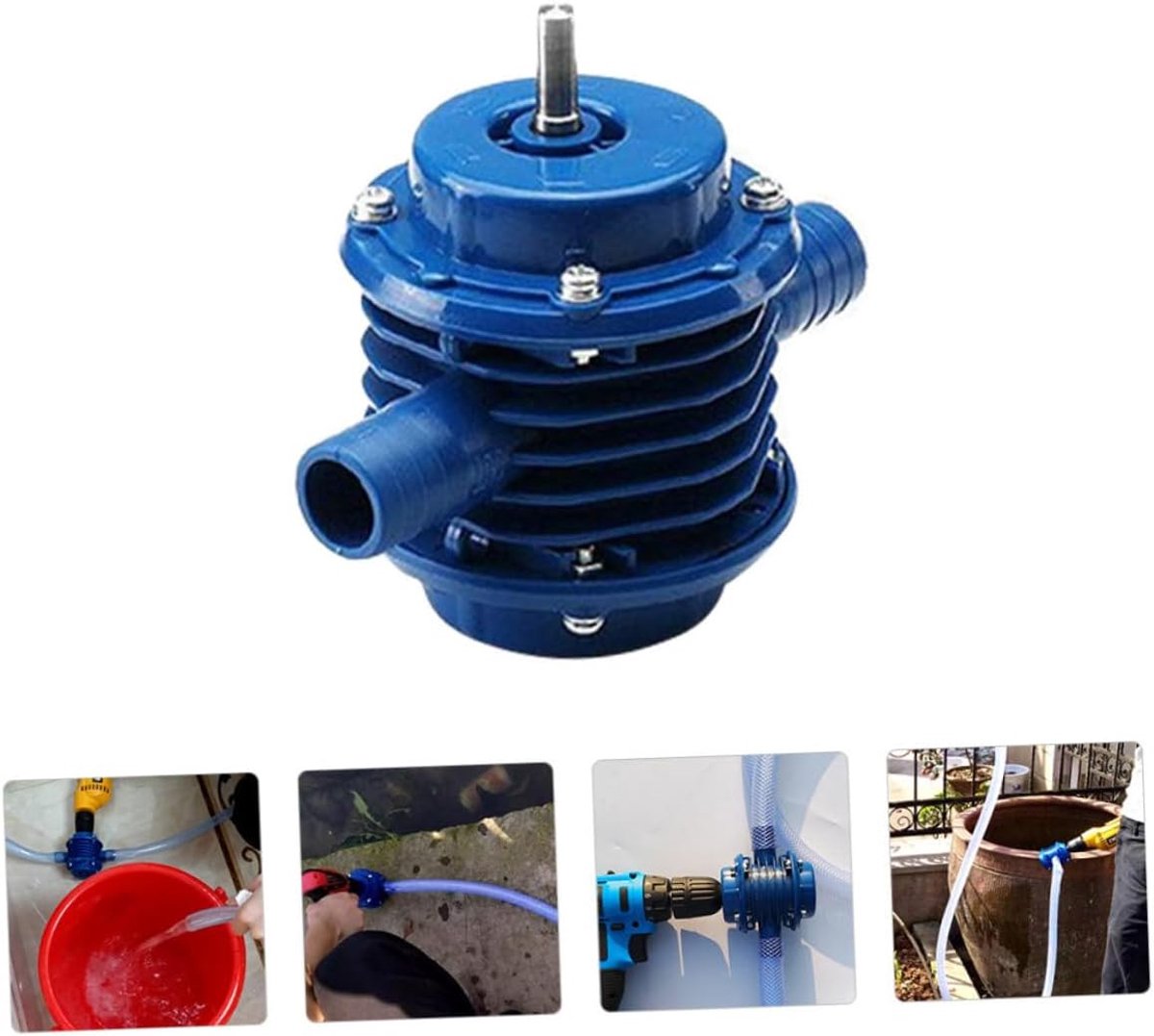 Claoner Waterpomp huishoudelijk - Zelfaanzuigend - Krachtig - Handboormachine - Tuincentrifuge - Compact