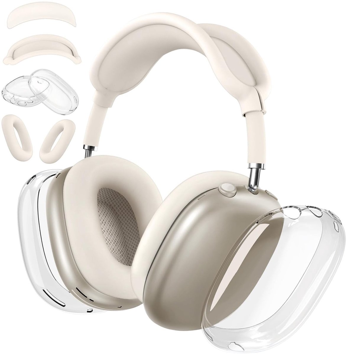Solidchoice - Silicone Beschermhoes voor AirPods Max Hoofdtelefoon - 3 in 1 Set
