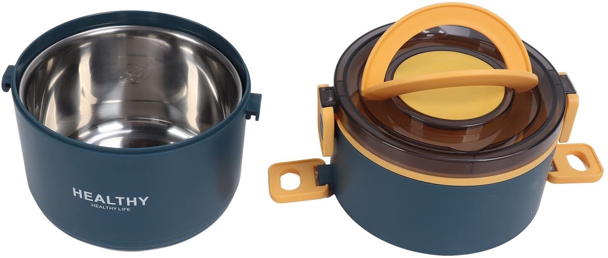 Solidchoice - Thermos Lunchbox met 3 Compartimenten van Roestvrij Staal