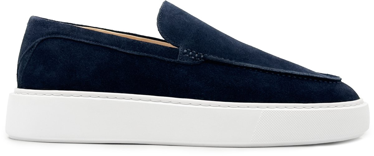 Dutch'D ® Loafers - Instapper - Navy Blauw - Luxe - Sportief - Suede leer - Atmos - Maat 43