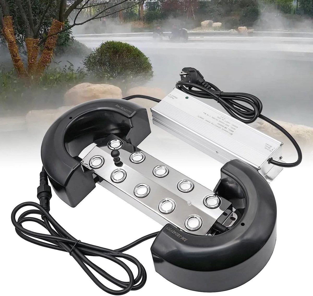 Solidchoice - Ultrasonische Mistgenerator met 10 Koppen voor Tuin en Kweekhuis