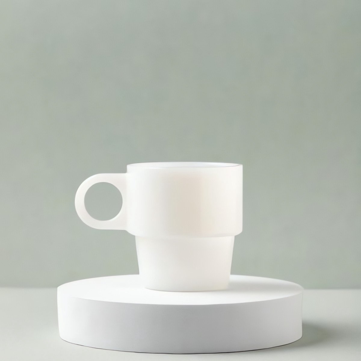 Homla PALLORA White glas met handvat, 250 ml