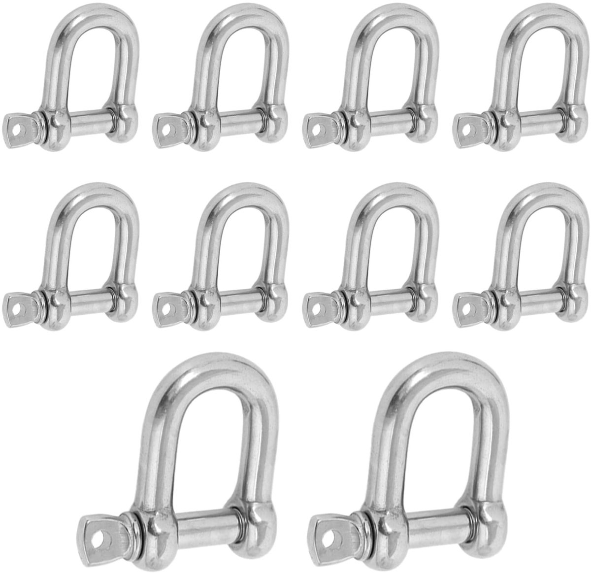 Solidchoice - 10 Stuks M6 RVS D-Vormige Sloten voor Bevestiging