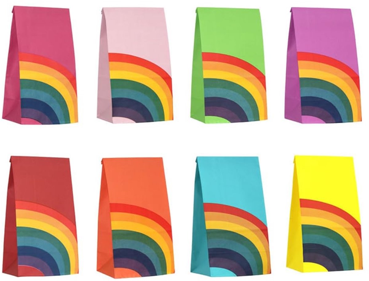 Solidchoice - 40 Stuks Feest Cadeauzakjes met Hart Stickers