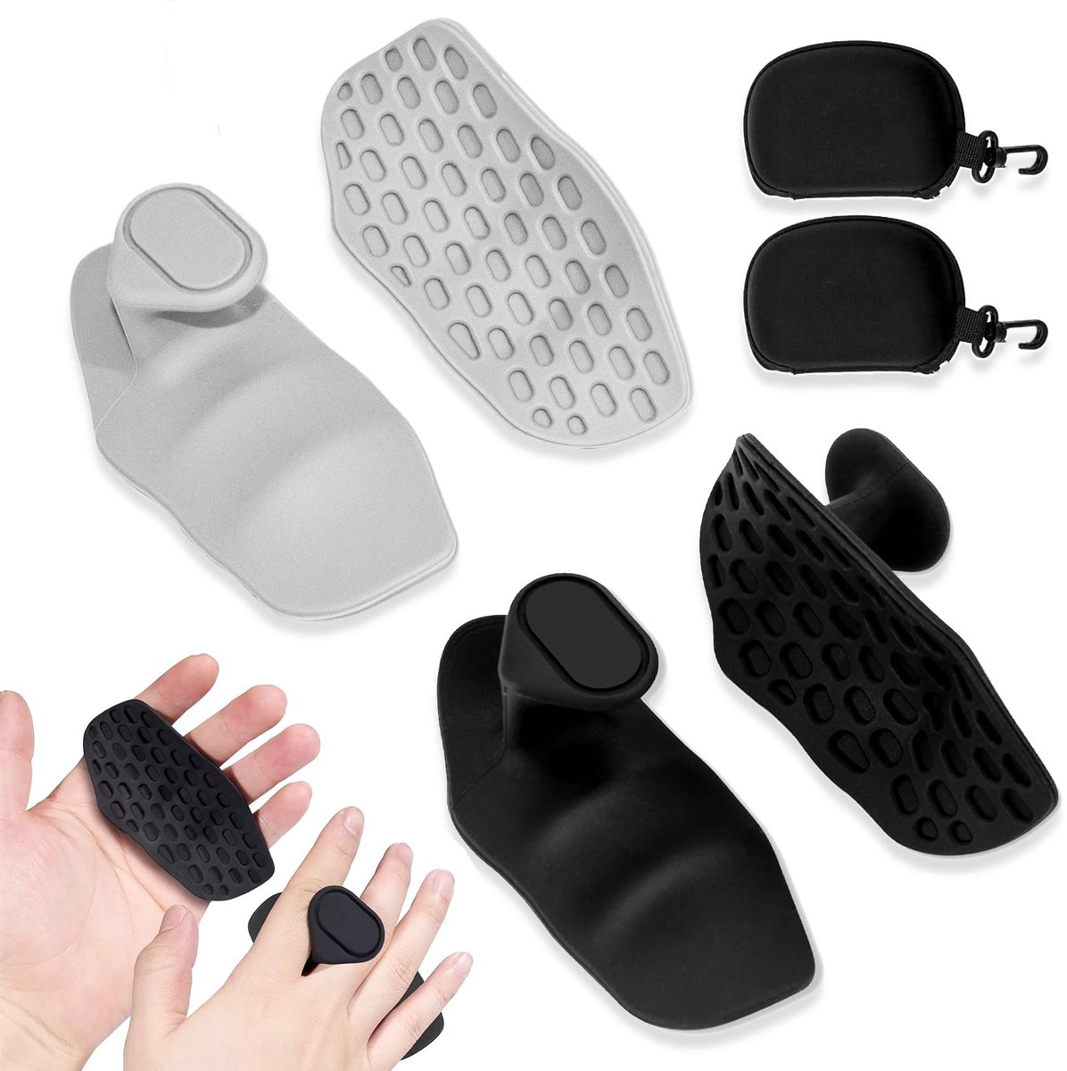 Solidchoice - 2 Paar Professionele Gym Handvatten met Opbergdozen