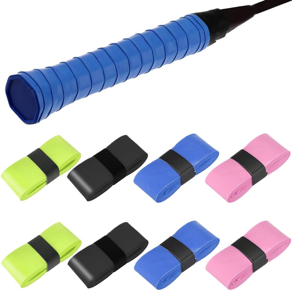 Solidchoice - Tennis Racket Grip Band Set van 8 Stuks voor Tennis en Badminton