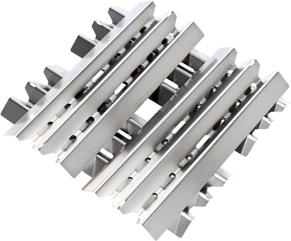 Vervangende Roestvrijstalen Branderkap 40 x 15.2 cm voor Broilking Baron en Broilmate - Set van 4, Geschikt voor Verwarmingsplaten en Vlamverdelers