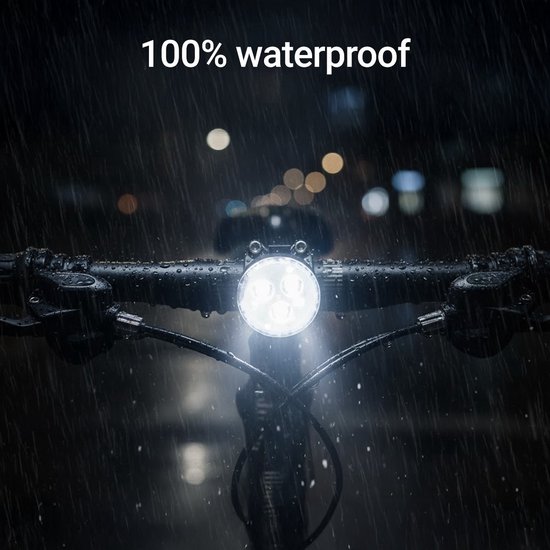 O.Leo - Fietsverlichting USB oplaadbaar - 2-pack - Spatwaterdicht - 4 lichtstanden - Voorlicht fiets & Achterlicht — afbeelding 5