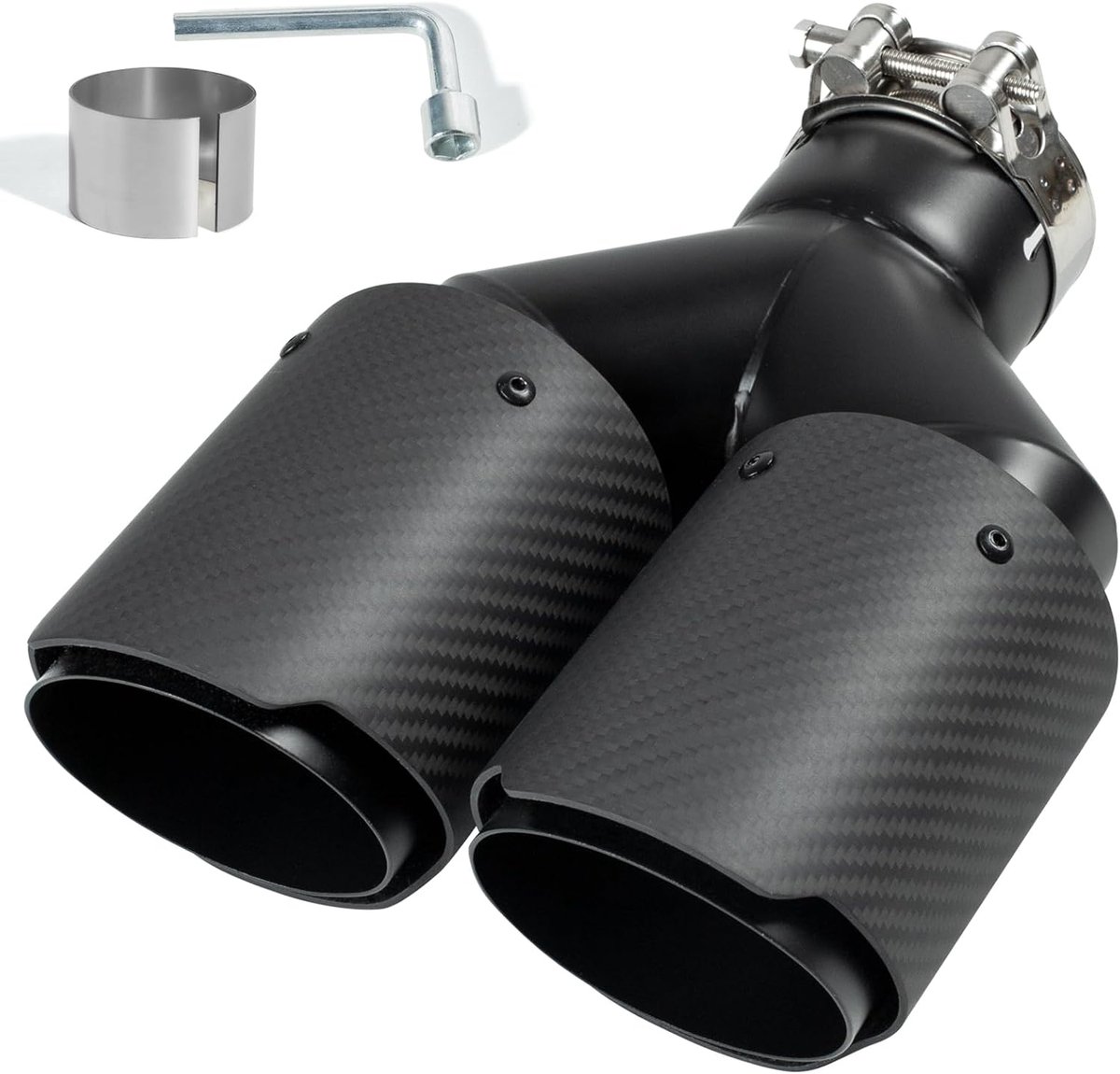 76 mm Koude Luchtinlaatfilterkit, Hoogwaardig Luchtinlaatsysteem met Wasbaar & Herbruikbaar Filter Verhoogt Vermogen en Brandstofefficiëntie Directe Vervanging voor Luchtfilter (Zwart)