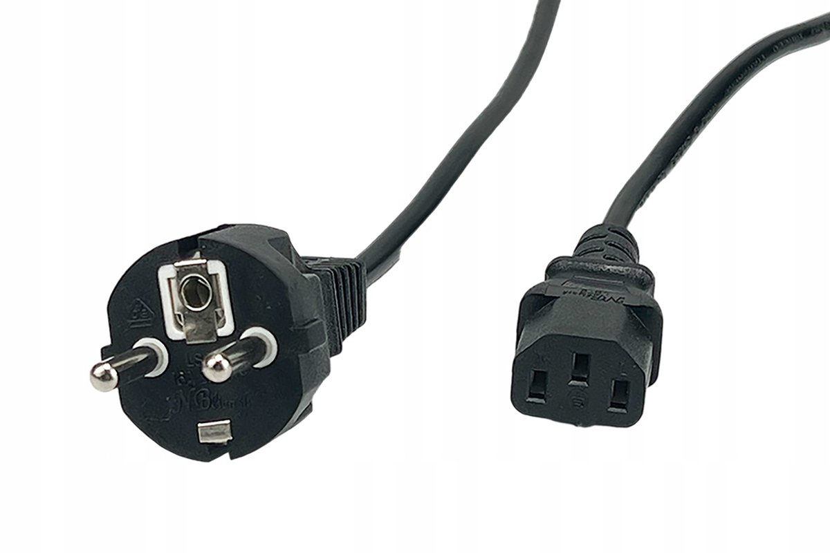 POS AC Stroomkabel C13 naar Schuko 1.5m - Zwart