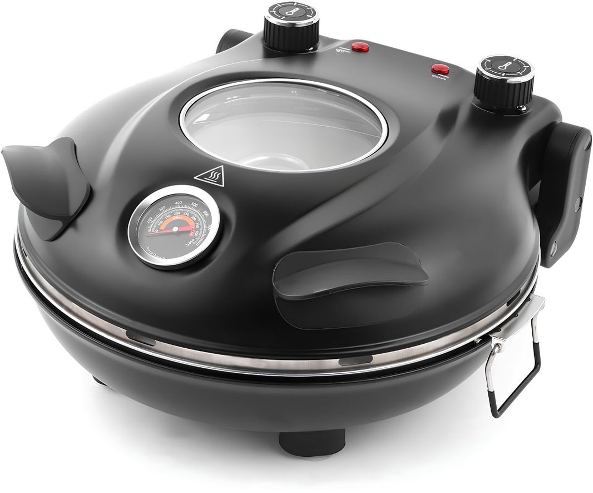 SP® Pizza Oven - Pizza Oven Elektrisch - Pizzaoven Draagbaar - Zwart - 33cm x 34cm x 17cm