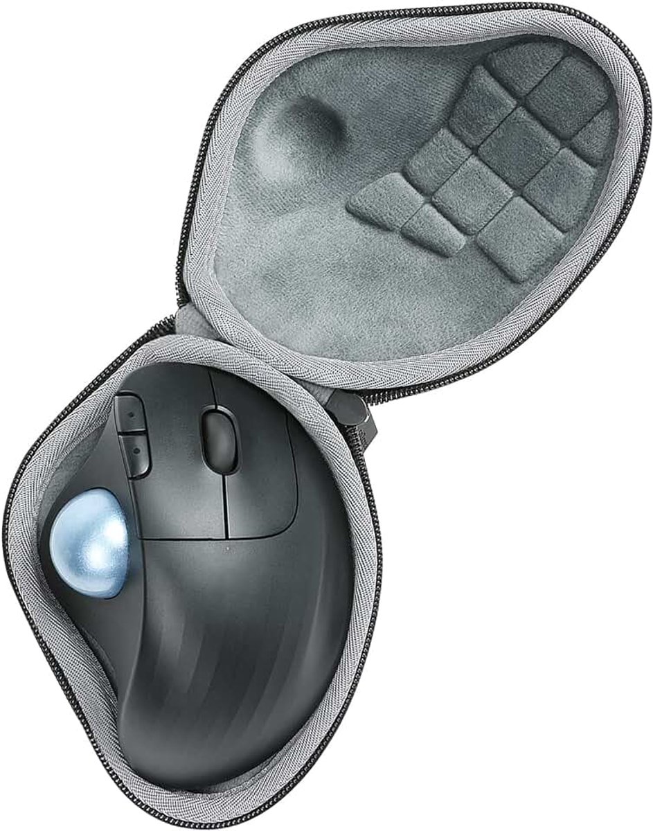 Co2CREA Hard Travel Case beschermhoes voor Logitech M570 Trackman Trackball muis draadloos (alleen doos)