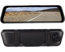 Dashcam Achteruitrijcamera - Spiegel Camera - Veilig Rijden - 2K HD Touchscreen - 9 Inch - Zwart