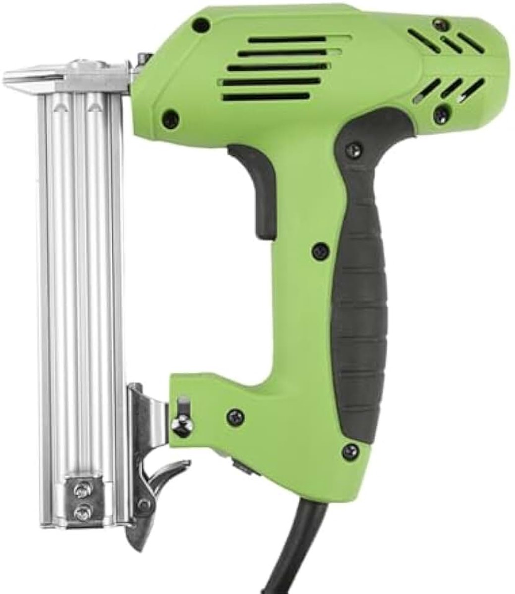 Nagelmachine 1800 W met draad – nagelmachine voor hout en meubels doe-het-zelf, capaciteit 100 spijkers, max. lengte 50 mm, licht en handig voor houtbewerking