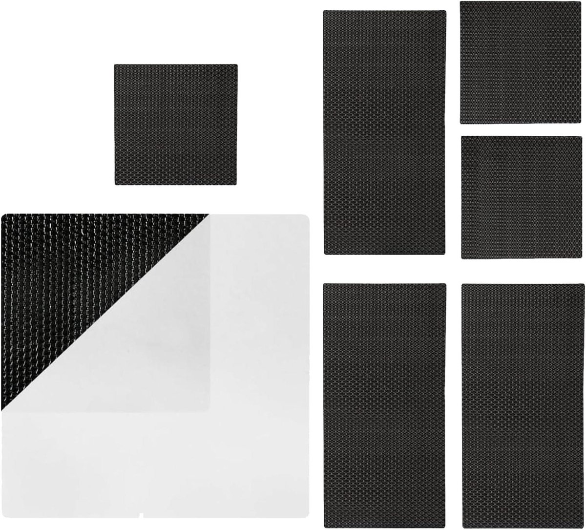 Trampoline Mat Reparatiekit - Plakker Set - Trampoline Herstellen - Zelfklevend UV-bestendig - 20x16x1 cm - Zwart